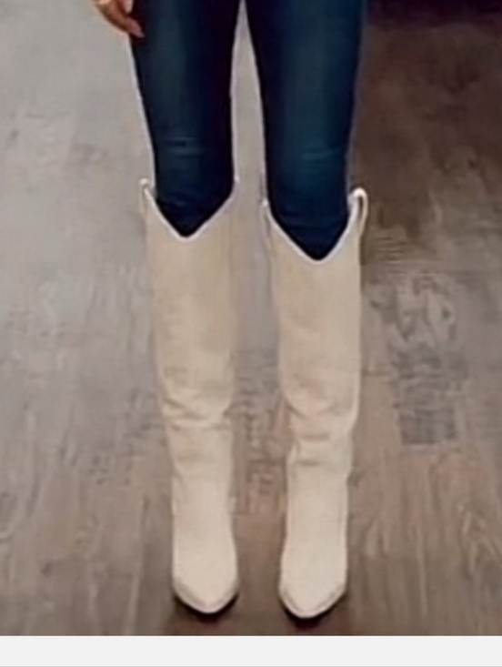 Steve Madden Shoes - Steve Madden All White Bronco Knee High Boots, Size 9M